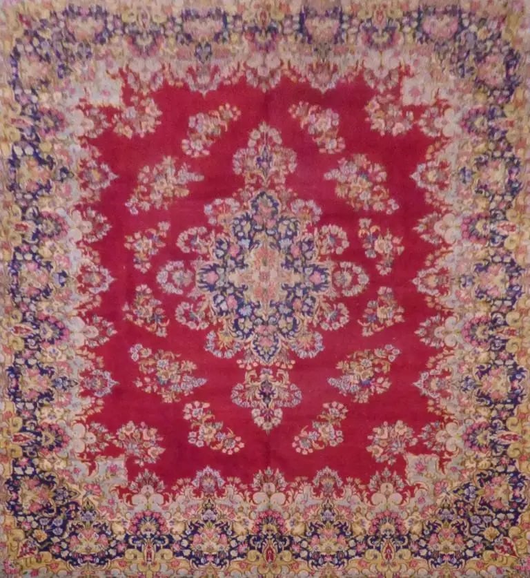 One Of The Kind Persian Kerman Rug 13'3" x 8'10" (1 of 1)