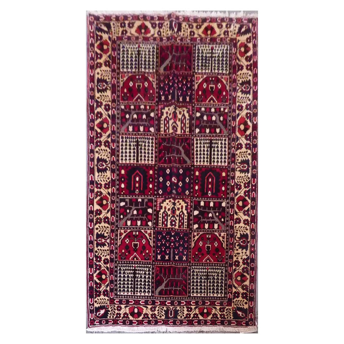 One Of The Kind Persian Bakhtiar Rug 10'3" x 5'4": ABC Rugs Kilims Collection Persian Bakhtiar Traditional Style Hand-Knotted Natural Wool Rug 10'3'' X 5'4'' Abcr02495 Hand knotted and meticulously crafted by Persian artisans, this stunning Hand Knott