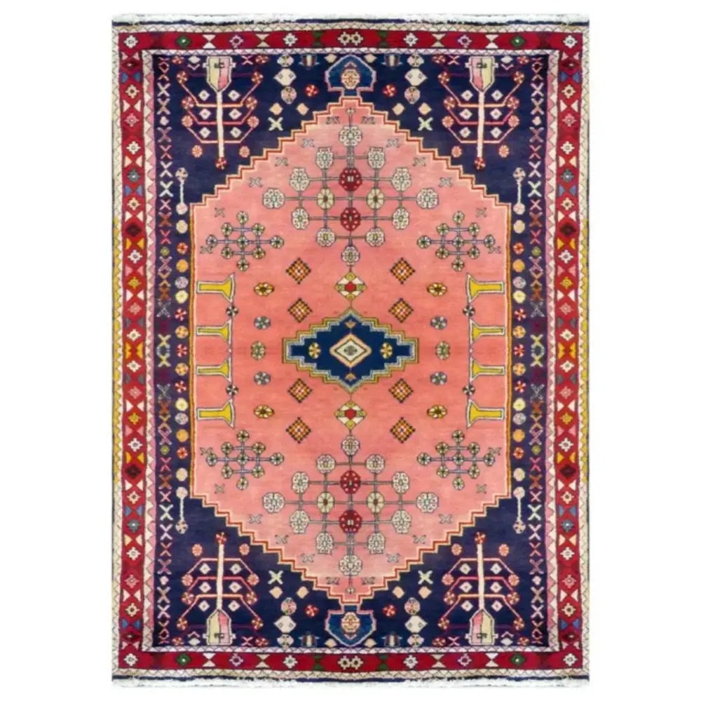 One Of The Kind Persian Bakhtiar Rug 6'8" x 4'3": ABC Rugs Kilims Collection Persian Bakhtiar Hand-Knotted Rug Made With Natural Wool And Cotton 6'8'' X 4'3" Abc2586 Hand knotted and meticulously crafted by Persian artisans, this stunning Hand Knotte