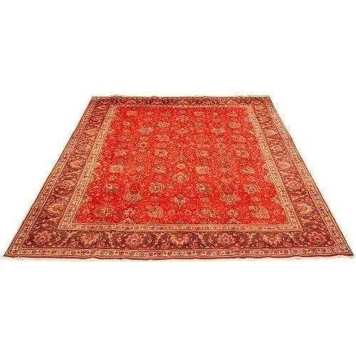 One Of The Kind Persian Tabriz Rug 13'1" x 9'7": ABC Rugs Kilims Collection Authentic Persian Rug Tabriz Traditional Style Hand-Knotted Indoor Area Rug With Natural Wool And Cotton 13'1" X 9'7" Abcr02202 Hand knotted and meticulously crafted by Pers