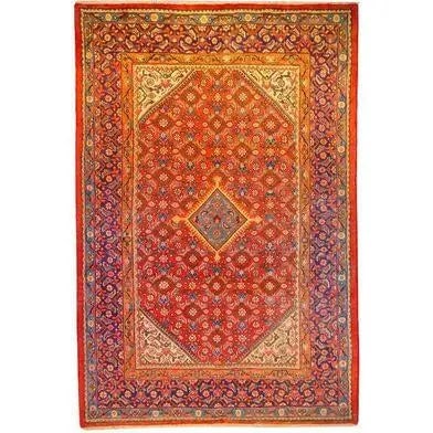 One Of The Kind Persian Mahal Rug 10'4" x 6'9": ABC Rugs Kilims Collection Authentic Persian Rug Mahal Traditional Style Hand-Knotted Indoor Area Rug With Natural Wool And Cotton 10'4" X 6'9" Abcr02935 Hand knotted and meticulously crafted by Persi