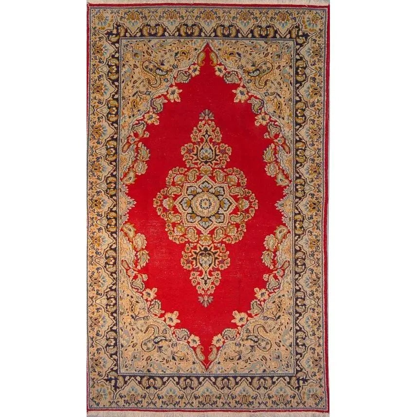 One Of The Kind Persian Kerman Rug 8'3" x 4'11": ABC Rugs Kilims Collection Authentic Persian Rug Kerman Traditional Style Hand-Knotted Indoor Area Rug With Natural Wool And Cotton 8'3" X 4'11" Abcr02217 Hand knotted and meticulously crafted by Pers