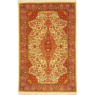 One Of The Kind Persian Kerman Rug 5'1" x 3'3": ABC Rugs Kilims Collection Authentic Persian Rug Kerman Traditional Style Hand-Knotted Indoor Area Rug With Natural Wool And Cotton 5'1" X 3'3" Abcr02554 Hand knotted and meticulously crafted by Persi