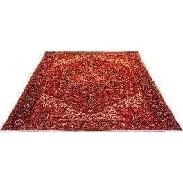 One Of The Kind Persian Heriz Rug 12'7" x 9'6": ABC Rugs Kilims Collection Authentic Persian Rug Heriz Traditional Style Hand-Knotted Indoor Area Rug With Natural Wool And Cotton 12'7" X 9'6" Abcr02590 Hand knotted and meticulously crafted by Persi