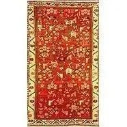 One Of The Kind Persian Bakhtiar Rug 5'1" x 3'7": ABC Rugs Kilims Collection Authentic Persian Rug Bakhtiar Traditional Style Hand-Knotted Indoor Area Rug With Natural Wool And Cotton 5'1" X 3'7" Abcr02551 Hand knotted and meticulously crafted by Per