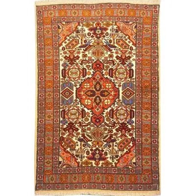 One Of The Kind Persian Ardabil Rug 4'11" x 3'1"