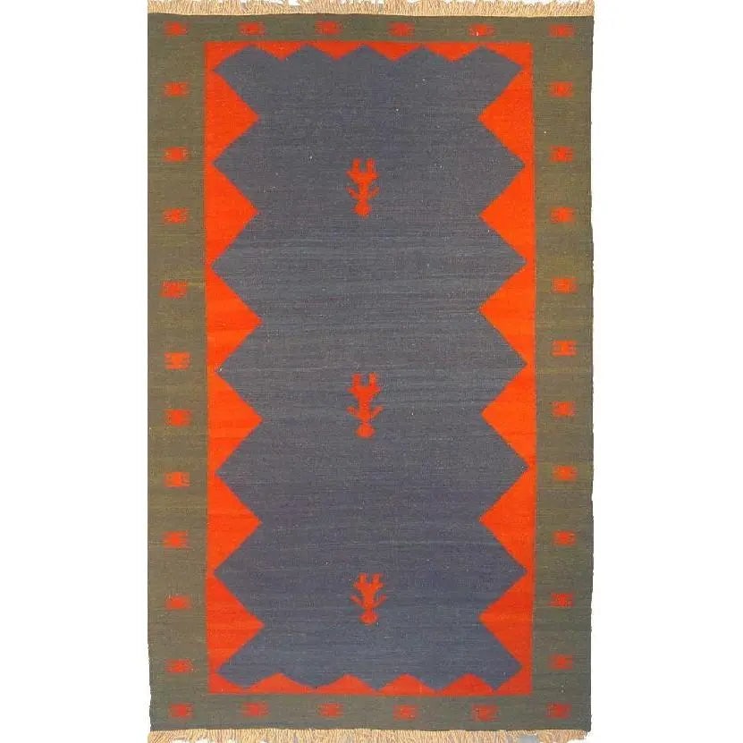 One Of The Kind Shiraz Persian Kilim 8'0" X 4'11": ABC Rugs Kilims Collection Shiraz Persian Kilim Collection And Modern Colorful Hand-Knotted Multi Area Kilim With Natural Wool And Cotton 8'0" X 4'11" Abck00085 Hand knotted and meticulously crafted b