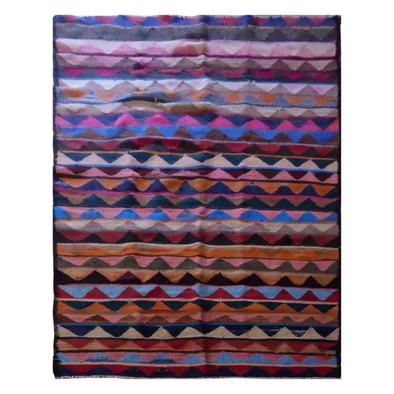 One Of The Kind Sanandaj Vintage Authentic Hand-Knotted Kilim 10'2" X 4'7": ABC Rugs Kilims Collection Sanandaj Vintage Hand-Knotted Kilim Made With Natural Wool And Cotton 310 X 140Cm (Abc1718) (Multi Color) Hand knotted and meticulously crafted by Sanandaj artisans, this st