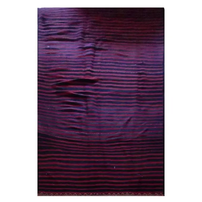 One Of The Kind Sanandaj Vintage Authentic Hand-Knotted Kilim 9'8" X 4'3"