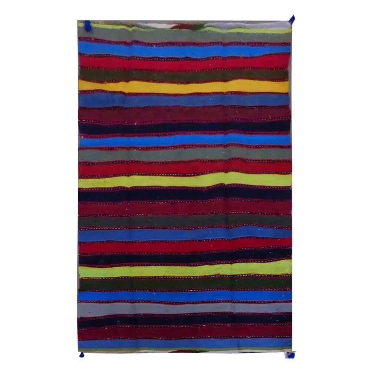 One Of The Kind Sanandaj Vintage Authentic Hand-Knotted Kilim 7'4" X 3'4" (1 of 1)