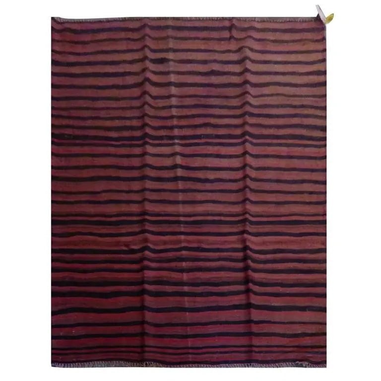 One Of The Kind Sanandaj Vintage Authentic Hand-Knotted Kilim 6'11" X 4'9": ABC Rugs Kilims Collection Sanandaj Vintage Hand-Knotted Kilim Made With Natural Wool And Cotton 212 X 145Cm (Abc1919) (Multi Color) Hand knotted and meticulously crafted by Sanandaj artisans, this st