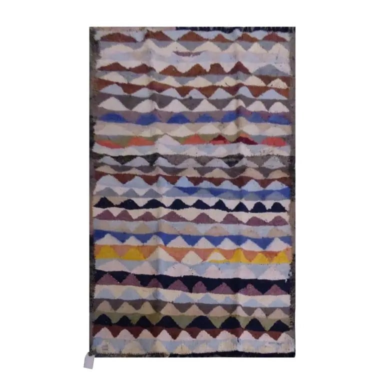 One Of The Kind Sanandaj Vintage Authentic Hand-Knotted Kilim 6'2" X 4'1"