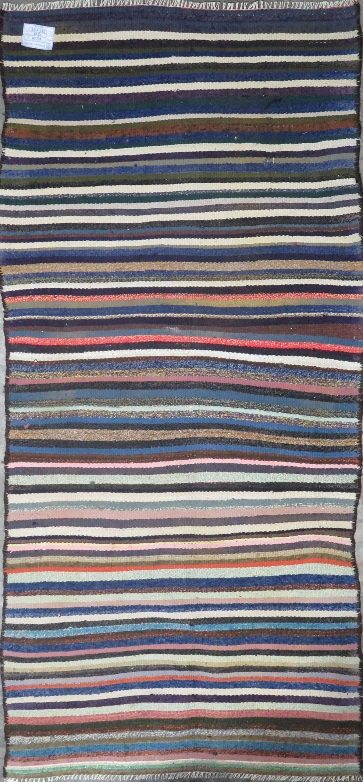 One Of The Kind Authentic Hand-Knotted Sanandaj Vintage Kilim 9'0" X 3'0": ABC Rugs Kilims Collection Sanandaj Seneh, Vintage Kilim Collection And Modern Hand-Knotted Area Kilim With Natural Wool And Cotton 9'0" X 3'0" (Abc-Per-1349) (Multi Color) Hand knotted and meticulous