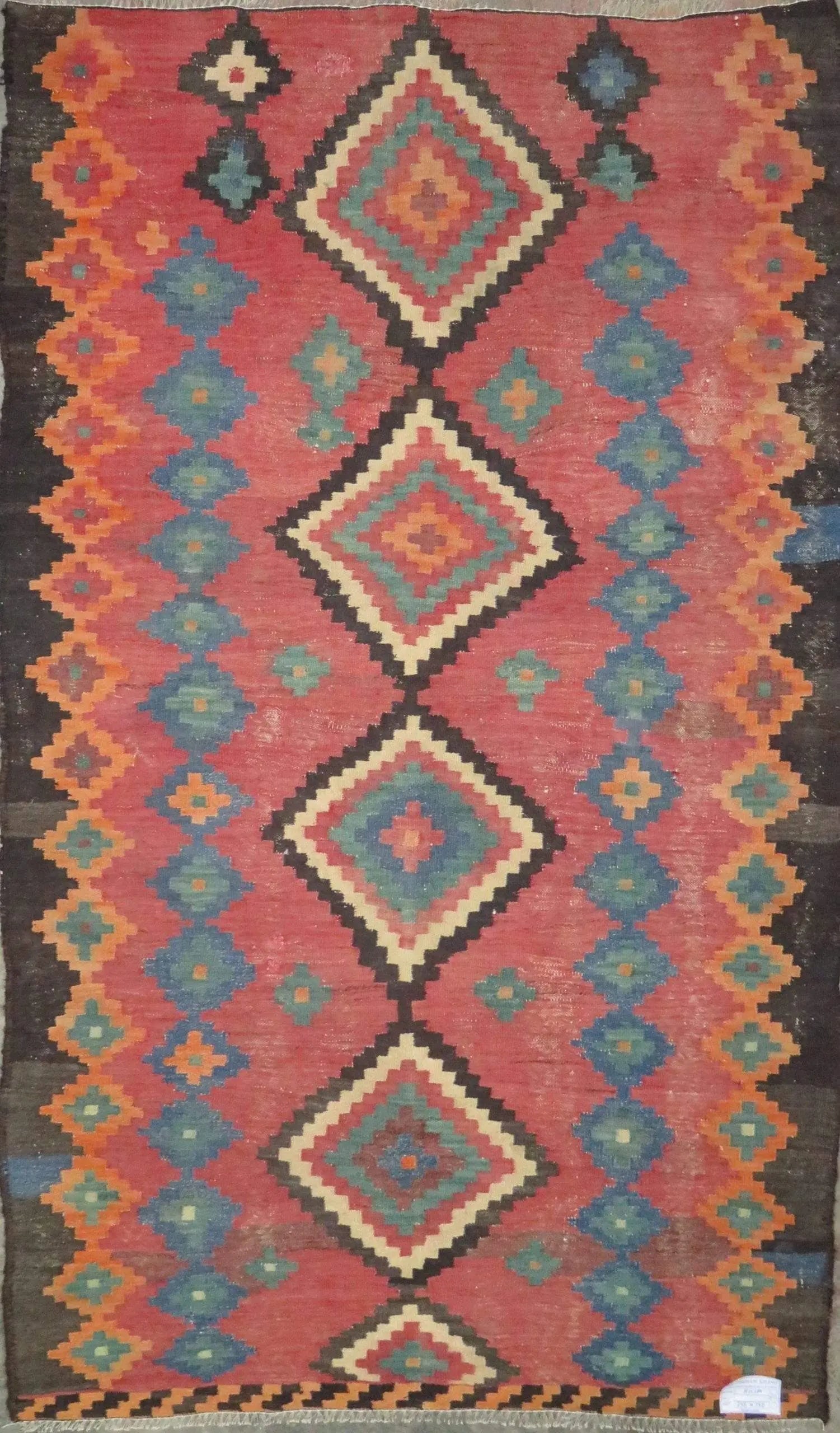 One Of The Kind Authentic Hand-Knotted Sanandaj Vintage Kilim 8'0" X 4'0": ABC Rugs Kilims Collection Sanandaj Seneh, Vintage Kilim Collection And Modern Hand-Knotted Area Kilim With Natural Wool And Cotton 8'0" X 4'0" (Abc-Per-1447) (Multi Color) Hand knotted and meticulous