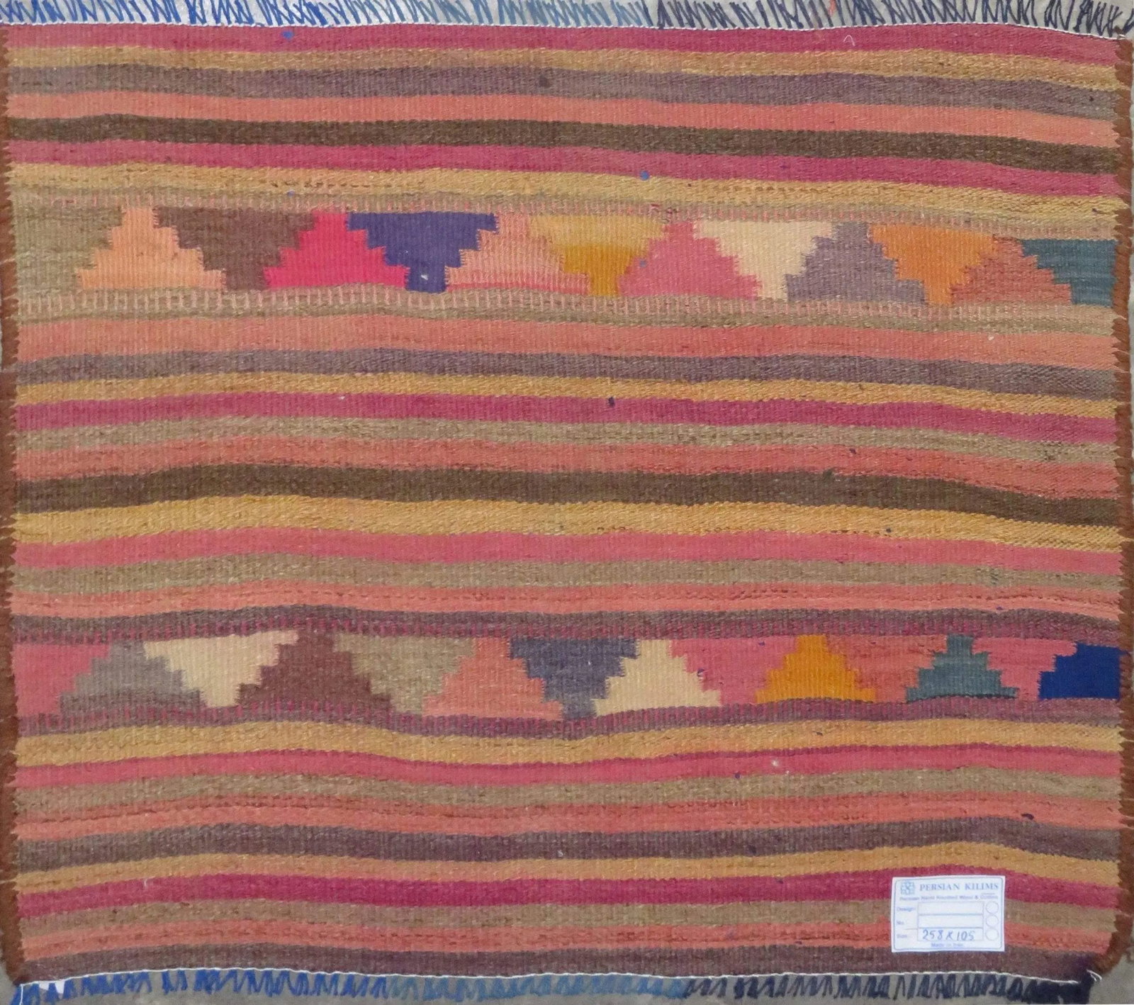 One Of The Kind Authentic Hand-Knotted Sanandaj Vintage Kilim 8'0" X 3'0": ABC Rugs Kilims Collection Sanandaj Seneh, Vintage Kilim Collection And Modern Hand-Knotted Area Kilim With Natural Wool And Cotton 8'0" X 3'0" (Abc-Per-1698) (Multi Color) Hand knotted and meticulous