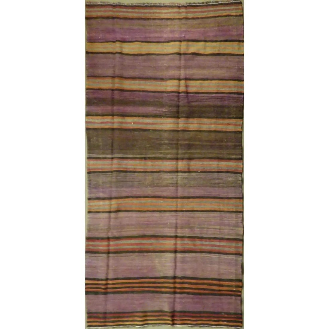 One Of The Kind Authentic Hand-Knotted Sanandaj Vintage Kilim 8'6" X 3'7": ABC Rugs Kilims Collection Authentic Hand-Knotted Sanandaj Vintage Kilims Natural Wool Seneh Collection Area Kilim 8'6" X 3'7" (Abckg1035) (Multi Color) Hand knotted and meticulously crafted by Sanand