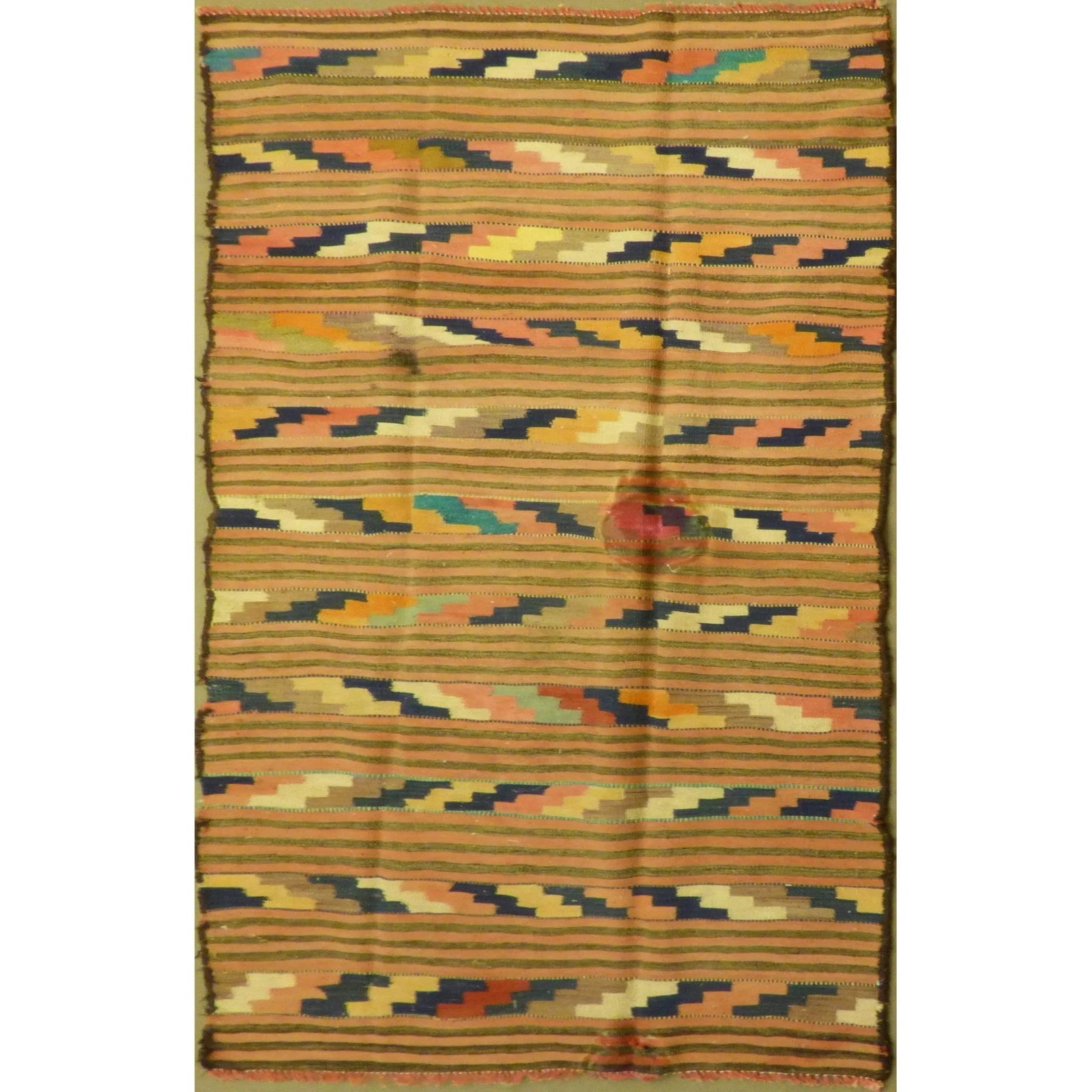 One Of The Kind Authentic Hand-Knotted Sanandaj Vintage Kilim 9'9" X 4'1": ABC Rugs Kilims Collection Authentic Hand-Knotted Sanandaj Vintage Kilims Natural Wool Seneh Collection Area Kilim 9'9" X 4'1" (Abckg1116) (Multi Color) Hand knotted and meticulously crafted by Sanand