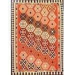One Of The Kind Ardabil Persian Kilim 9'0" x 6'2": ABC Rugs Kilims Collection Ardabil Persian Kilim Collection And Modern Colorful Hand-Knotted Multi Area Kilim With Natural Wool And Cotton 9'0" X 6'2" Abck00163 Hand knotted and meticulously crafted b