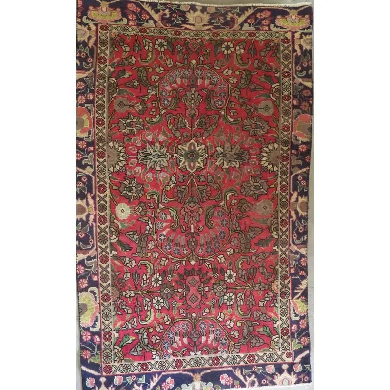 One Of The Kind Hand-Knotted Persian Wool Rug _ Luxurious Vintage Design, 10'4" x 7'1", Artisan (1 of 1)