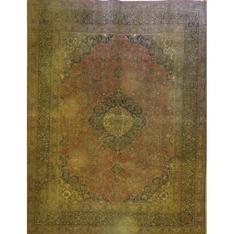 One Of The Kind Hand-Knotted Persian Wool Rug _ Luxurious Vintage Design, 8'6" x 5'7", Artisan