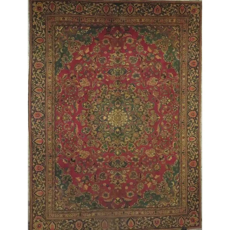 One Of The Kind Hand-Knotted Persian Wool Rug _ Luxurious Vintage Design, 8'2" x 4'11", Artisan: Hand-Knotted Persian Wool Rug _ Luxurious Vintage Design, 8'2" x 4'11", Artisan Crafted, Authentic hand-knotted traditional antique vintage Persian rugs, in excellent vintage condition with over 60 ye