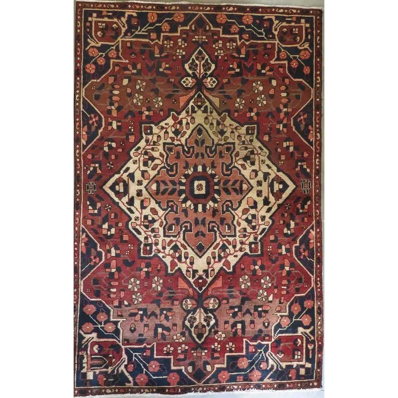 One Of The Kind Hand-Knotted Persian Wool Rug _ Luxurious Vintage Design, 10'11" x 8'8", Artisan (1 of 1)