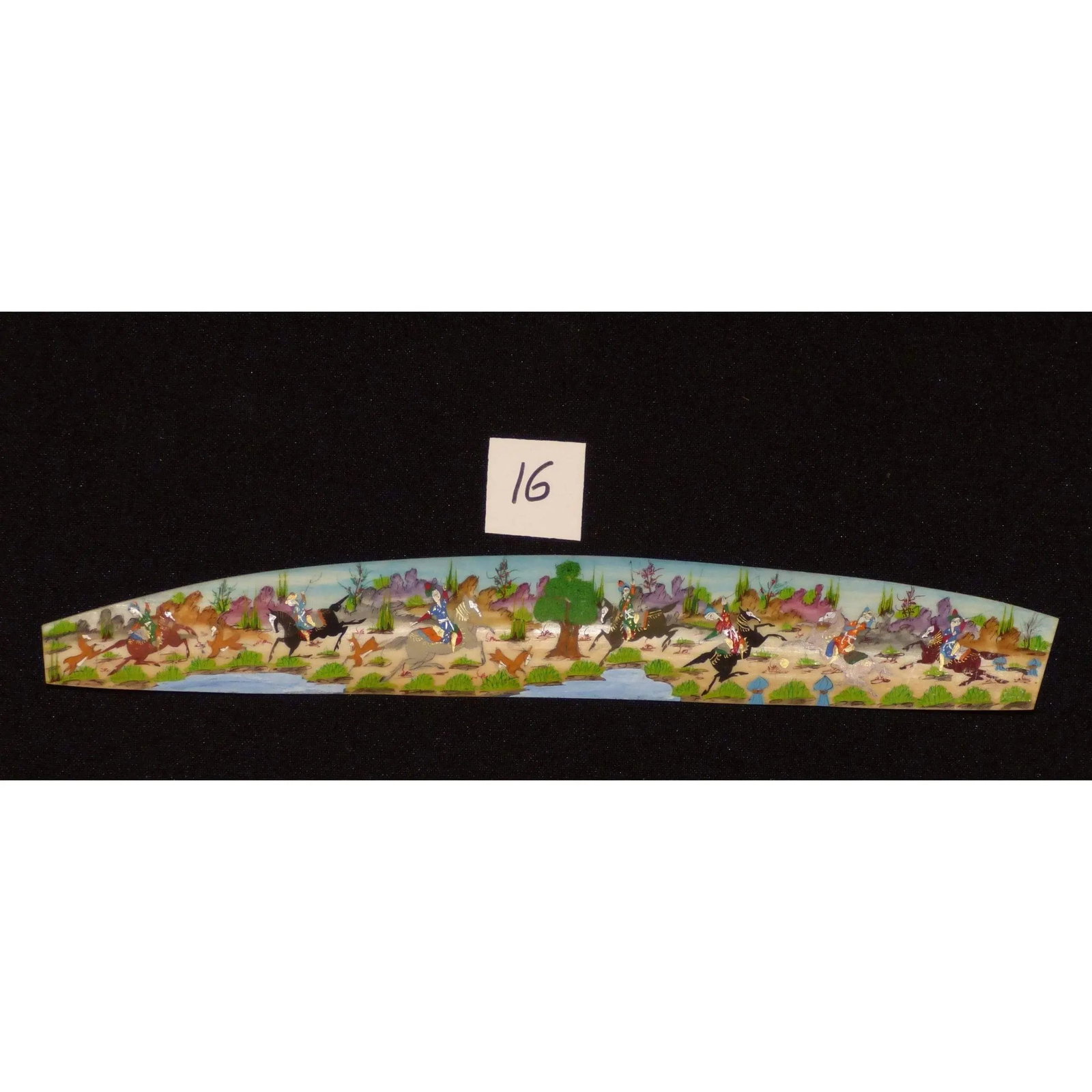 Persian Wall Art Miniature On Bone Painting Fine Art Handmade Ready For Home Decoration 9" X 2": ABCPM0169 Persian wall art miniature on bone painting fine art Handmade Ready for Home Decoration. We only professionally do hand-paint canvas Bone painting, can manage all kinds of style, like portra