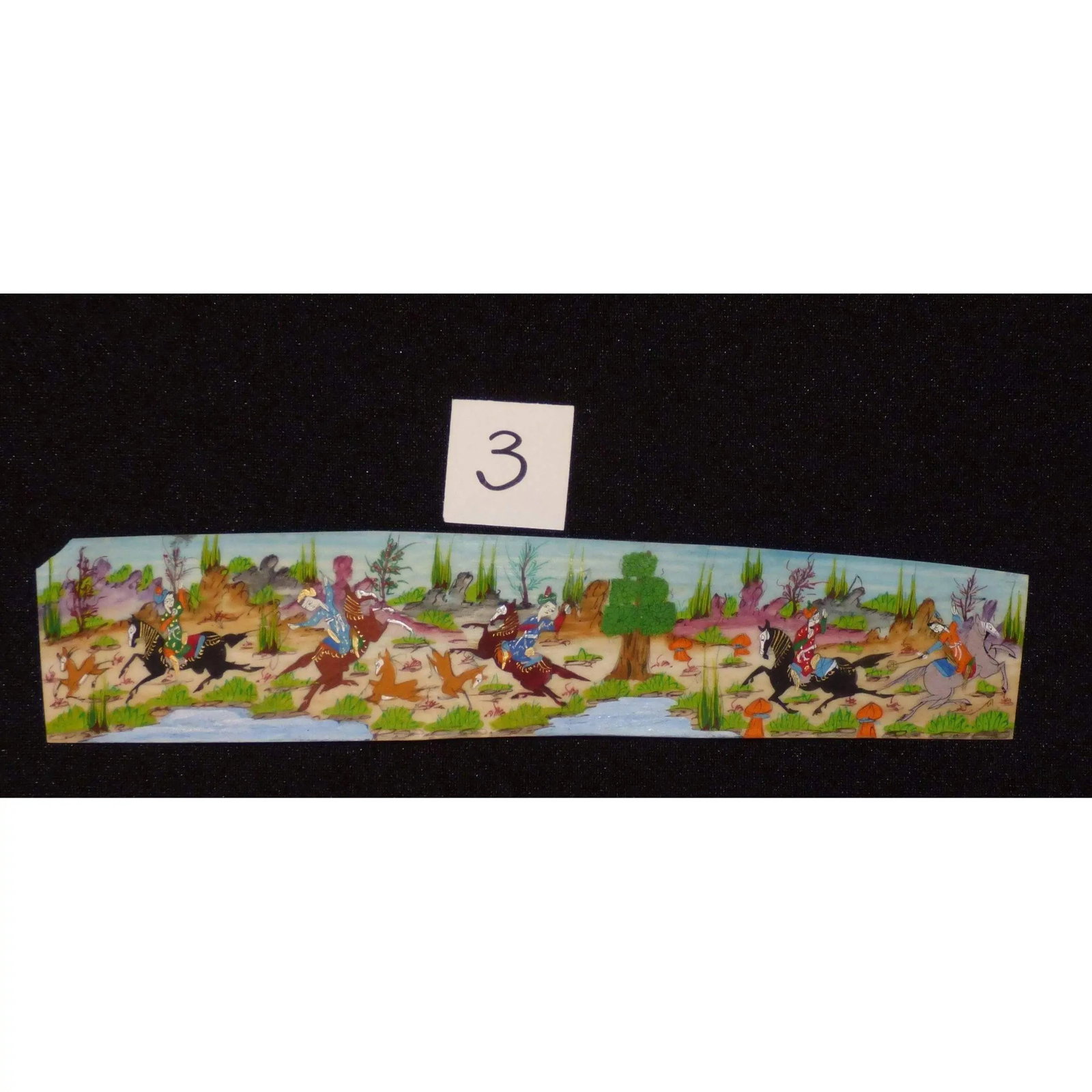 Persian Wall Art Miniature On Bone Painting Fine Art Handmade Ready For Home Decoration 9" X 2": ABCPM0156 Persian wall art miniature on bone painting fine art Handmade Ready for Home Decoration. We only professionally do hand-paint canvas Bone painting, can manage all kinds of style, like portra