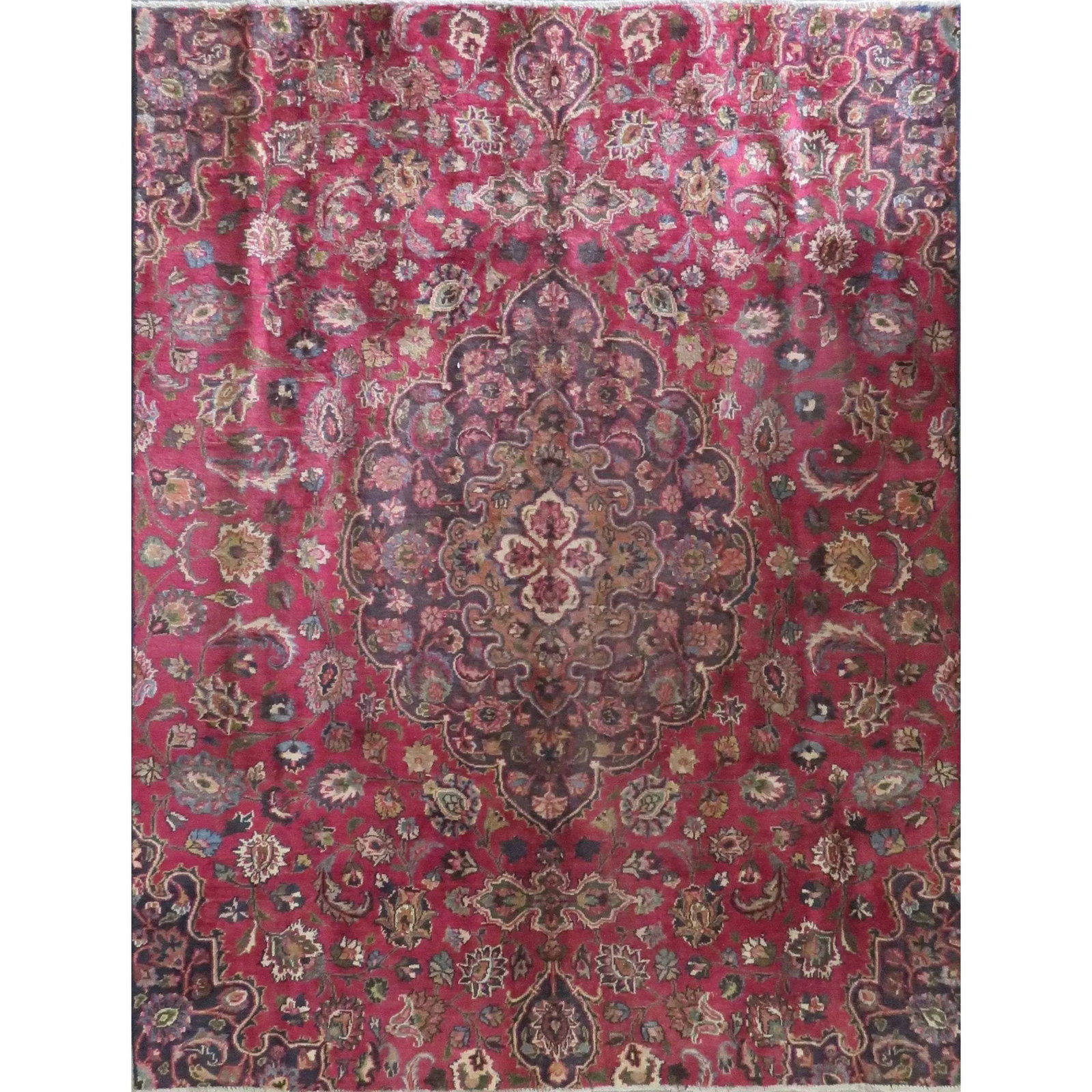 One Of The Kind Hand-Knotted Persian Wool Rug _ Luxurious Vintage Design, 7'5" x 5'8", Artisan: Hand-Knotted Persian Wool Rug _ Luxurious Vintage Design, 7'5" x 5'8", Artisan Crafted, Authentic hand-knotted traditional antique vintage Persian rugs, in excellent vintage condition with over 60 yea