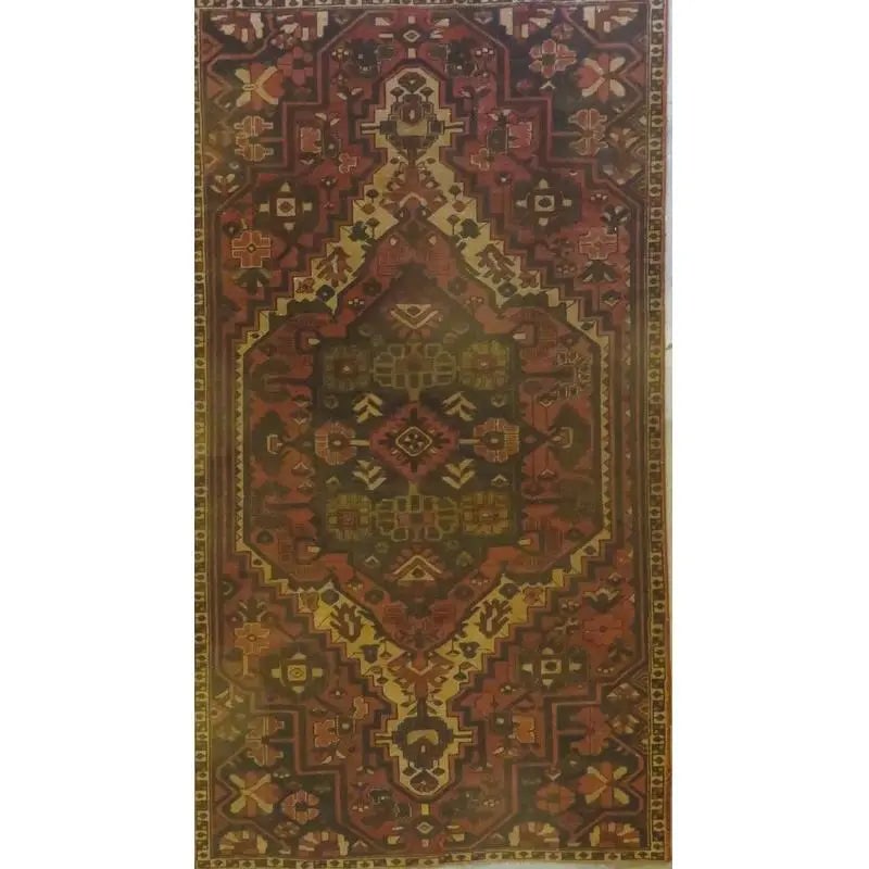 One Of The Kind Hand-Knotted Persian Wool Rug _ Luxurious Vintage Design, 10'11" x 8'9", Artisan: Hand-Knotted Persian Wool Rug _ Luxurious Vintage Design, 10'12" x 8'9", Artisan Crafted, Authentic hand-knotted traditional antique vintage Persian rugs, in excellent vintage condition with over 60 y