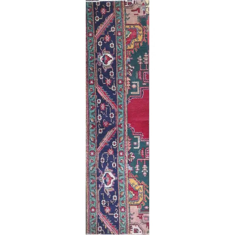 One Of The Kind Hand-Knotted Persian Wool Rug _ Luxurious Vintage Design, 10'11" x 7'8", Artisan: Hand-Knotted Persian Wool Rug _ Luxurious Vintage Design, 10'11" x 7'8", Artisan Crafted, Authentic hand-knotted traditional antique vintage Persian rugs, in excellent vintage condition with over 60 y