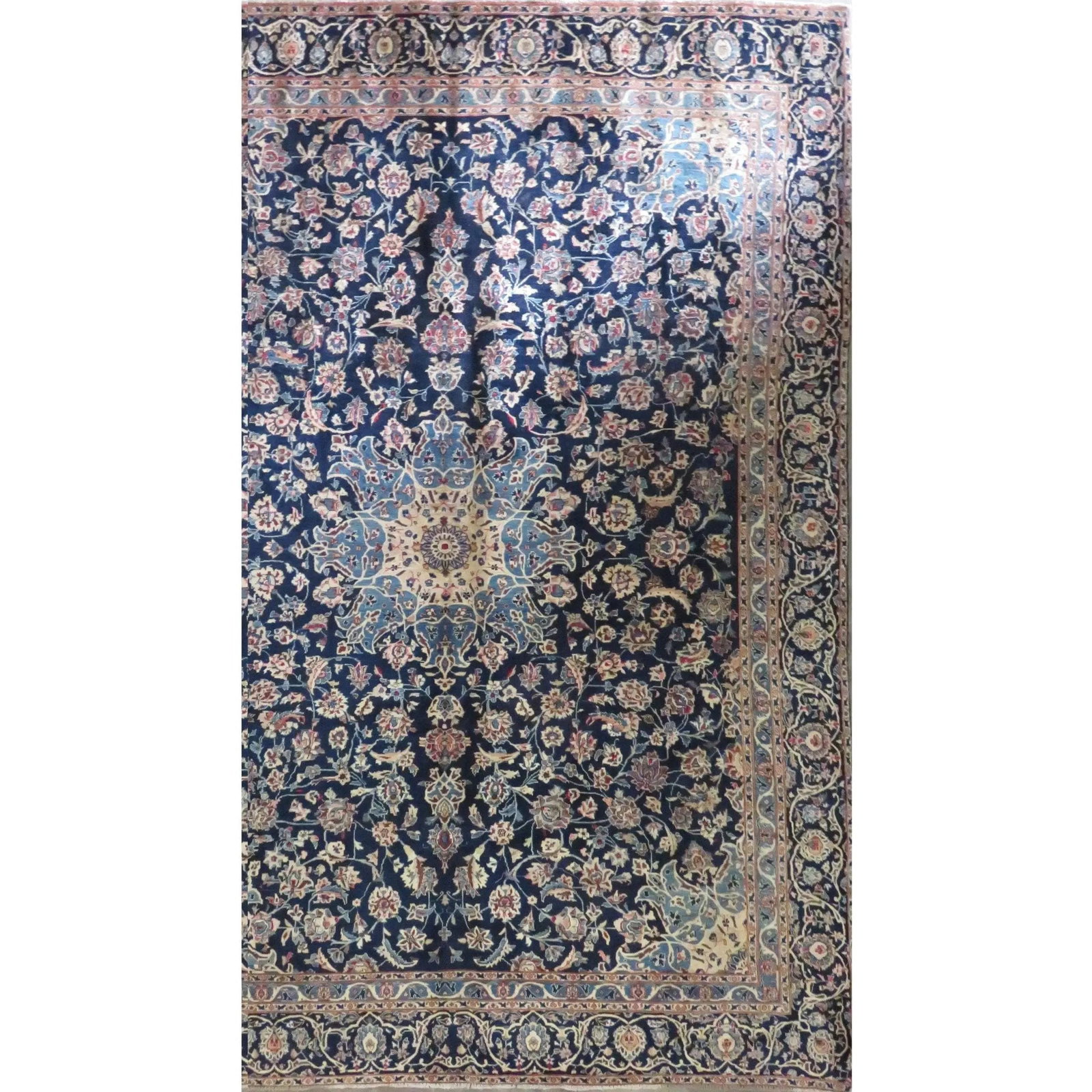 One Of The Kind Hand-Knotted Persian Wool Rug _ Luxurious Vintage Design, 11'8" x 8'9", Artisan: Hand-Knotted Persian Wool Rug _ Luxurious Vintage Design, 11'8" x 8'9", Artisan Crafted, Authentic hand-knotted traditional antique vintage Persian rugs, in excellent vintage condition with over 60 ye