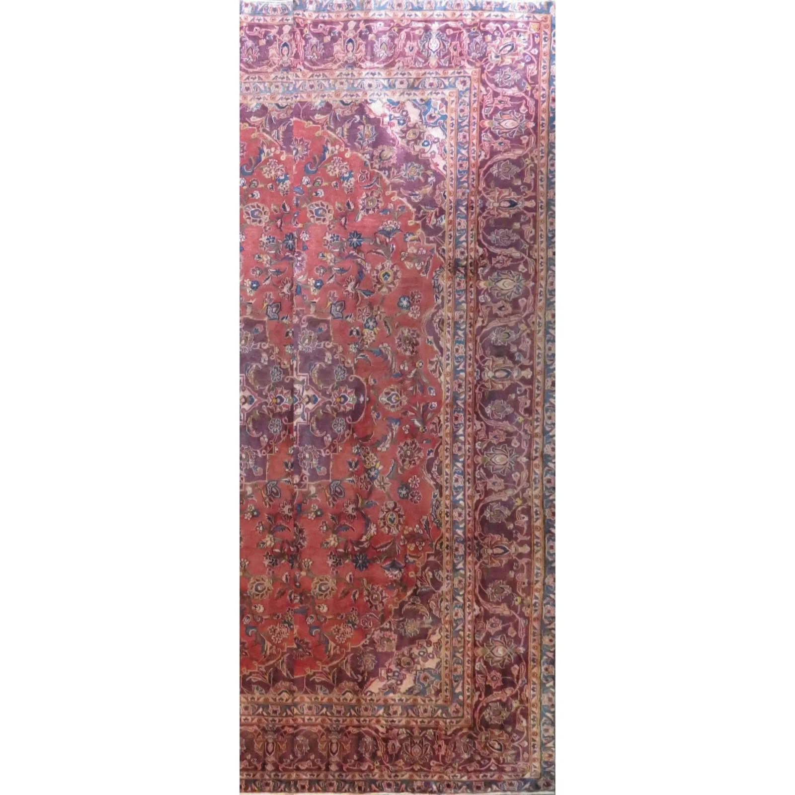One Of The Kind Hand-Knotted Persian Wool Rug _ Luxurious Vintage Design, 11'8" x 8'9", Artisan (1 of 1)