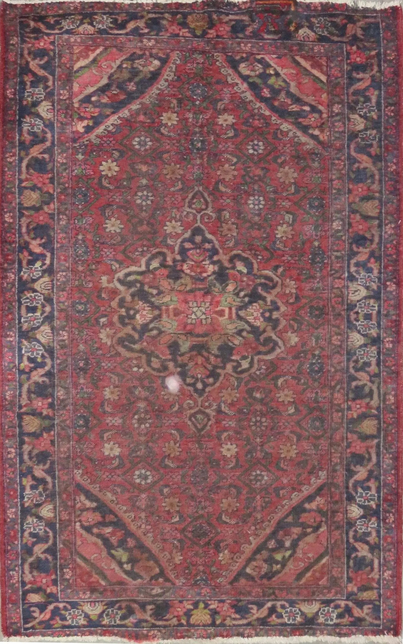 One Of The Kind Hand-Knotted Persian Wool Rug _ Luxurious Vintage Design, 6'4" x 4'0", Artisan: Hand-Knotted Persian Wool Rug _ Luxurious Vintage Design, 6'4" x 4'0", Artisan Crafted, Authentic hand-knotted traditional antique vintage Persian rugs, in excellent vintage condition with over 60 yea