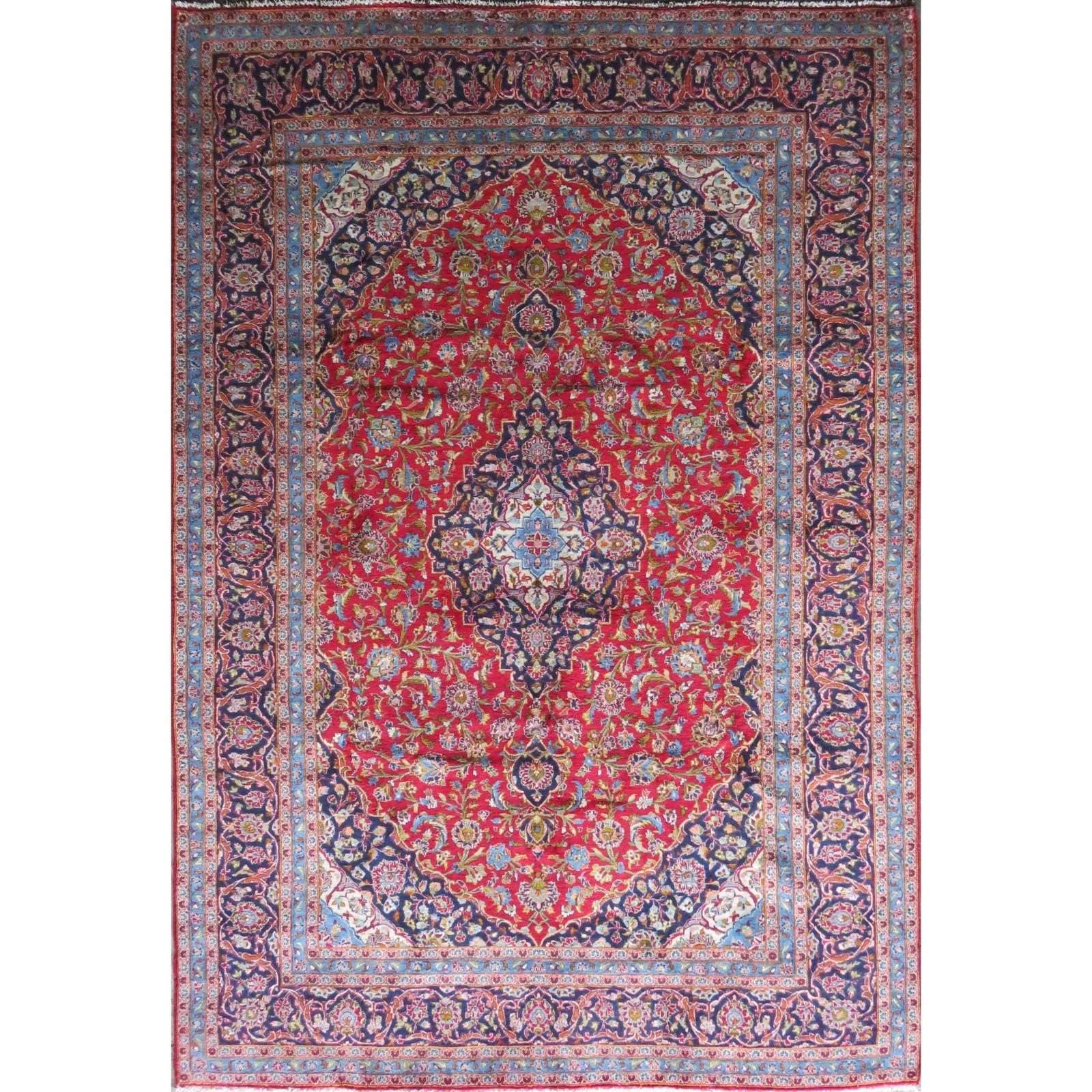 One Of The Kind Hand-Knotted Persian Wool Rug _ Luxurious Vintage Design, 11'10" X 8'3", Artisan: Hand-Knotted Persian Wool Rug _ Luxurious Vintage Design, 11'10" X 8'3", Artisan Crafted, Authentic hand-knotted traditional antique vintage Persian rugs, in excellent vintage condition with over 60 y