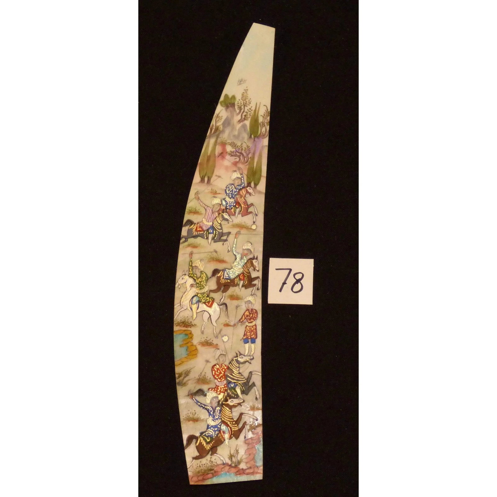 Persian Wall Art Miniature On Bone Painting Fine Art Handmade Ready For Home Decoration 9" X 2": ABCPM0231 Persian wall art miniature on bone painting fine art Handmade Ready for Home Decoration. We only professionally do hand-paint canvas Bone painting, can manage all kinds of style, like portra