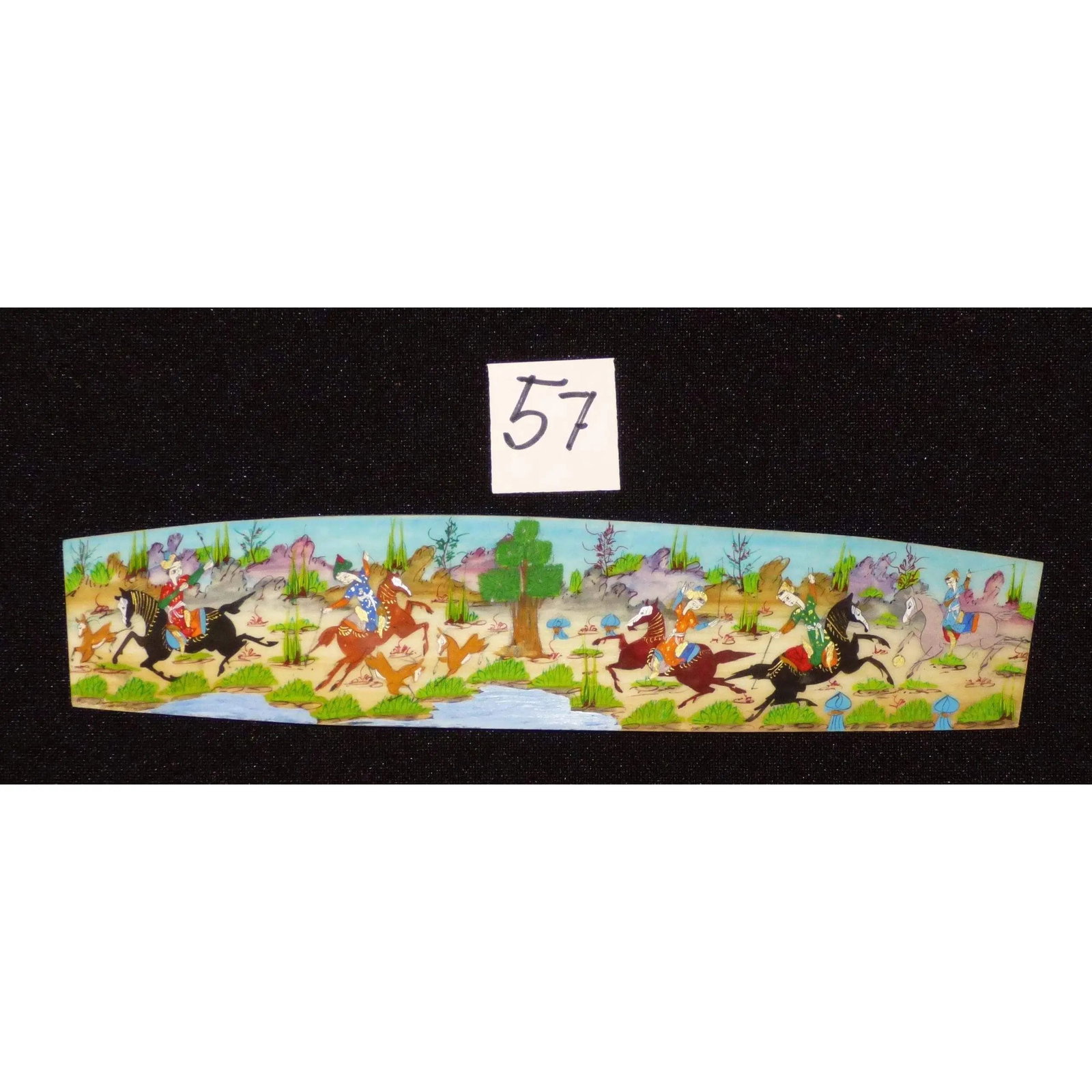 Persian Wall Art Miniature On Bone Painting Fine Art Handmade Ready For Home Decoration 9" X 2": ABCPM0210 Persian wall art miniature on bone painting fine art Handmade Ready for Home Decoration. We only professionally do hand-paint canvas Bone painting, can manage all kinds of style, like portra