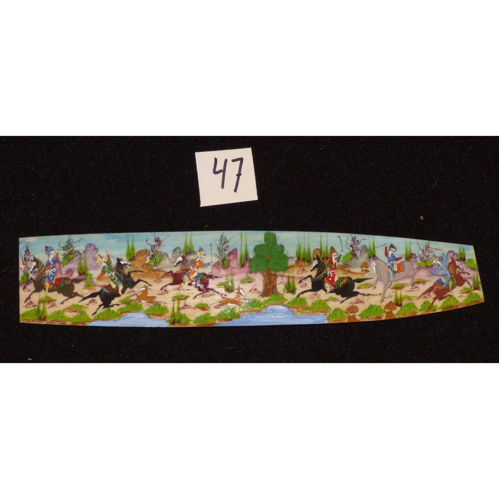Persian Wall Art Miniature On Bone Painting Fine Art Handmade Ready For Home Decoration 9" X 2": ABCPM0200 Persian wall art miniature on bone painting fine art Handmade Ready for Home Decoration. We only professionally do hand-paint canvas Bone painting, can manage all kinds of style, like portra