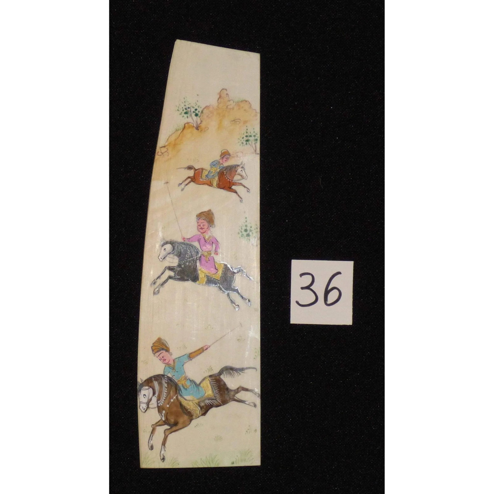 Persian Wall Art Miniature On Bone Painting Fine Art Handmade Ready For Home Decoration 9" X 2": ABCPM0189 Persian wall art miniature on bone painting fine art Handmade Ready for Home Decoration. We only professionally do hand-paint canvas Bone painting, can manage all kinds of style, like portra