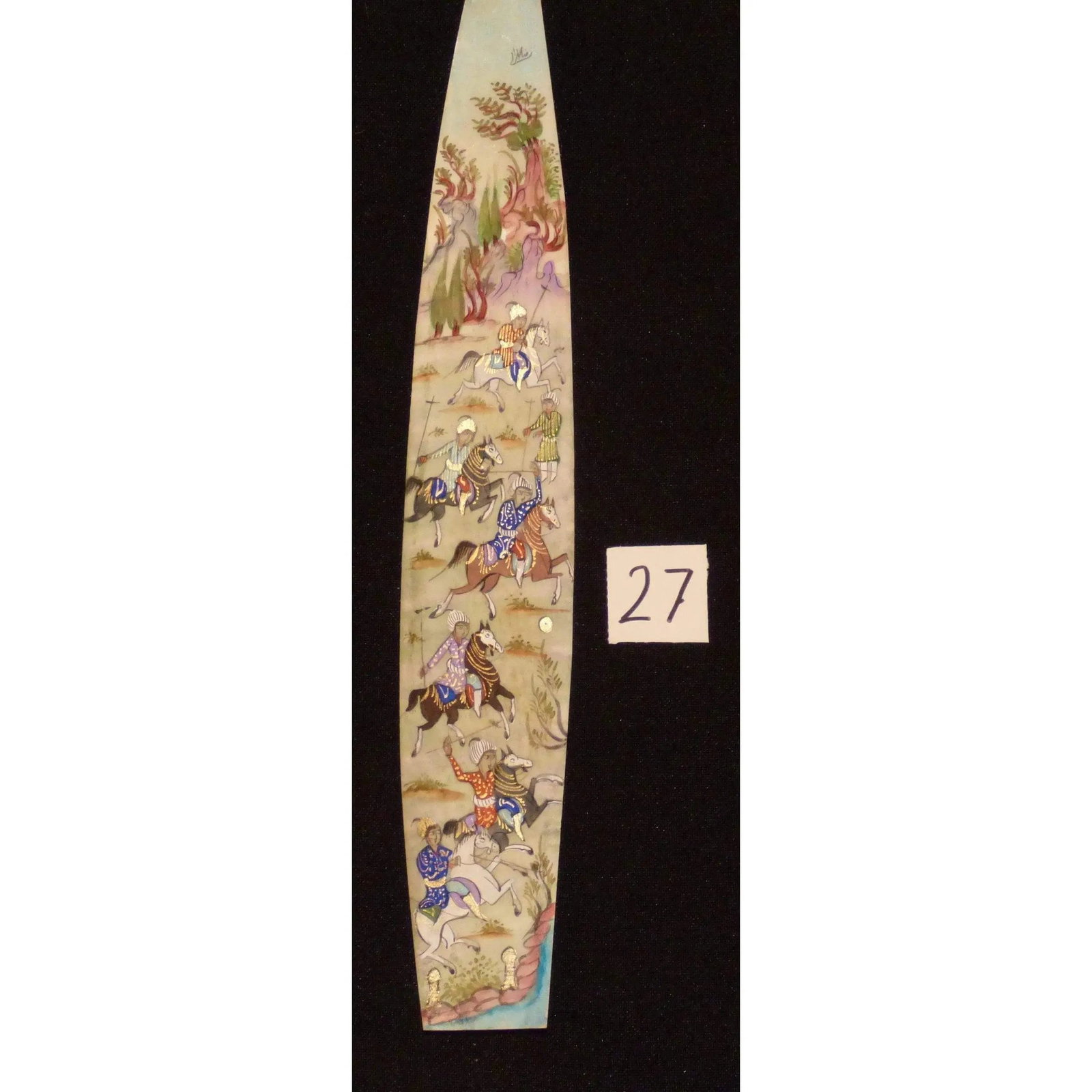 Persian Wall Art Miniature On Bone Painting Fine Art Handmade Ready For Home Decoration 9" X 2": ABCPM0180 Persian wall art miniature on bone painting fine art Handmade Ready for Home Decoration. We only professionally do hand-paint canvas Bone painting, can manage all kinds of style, like portra