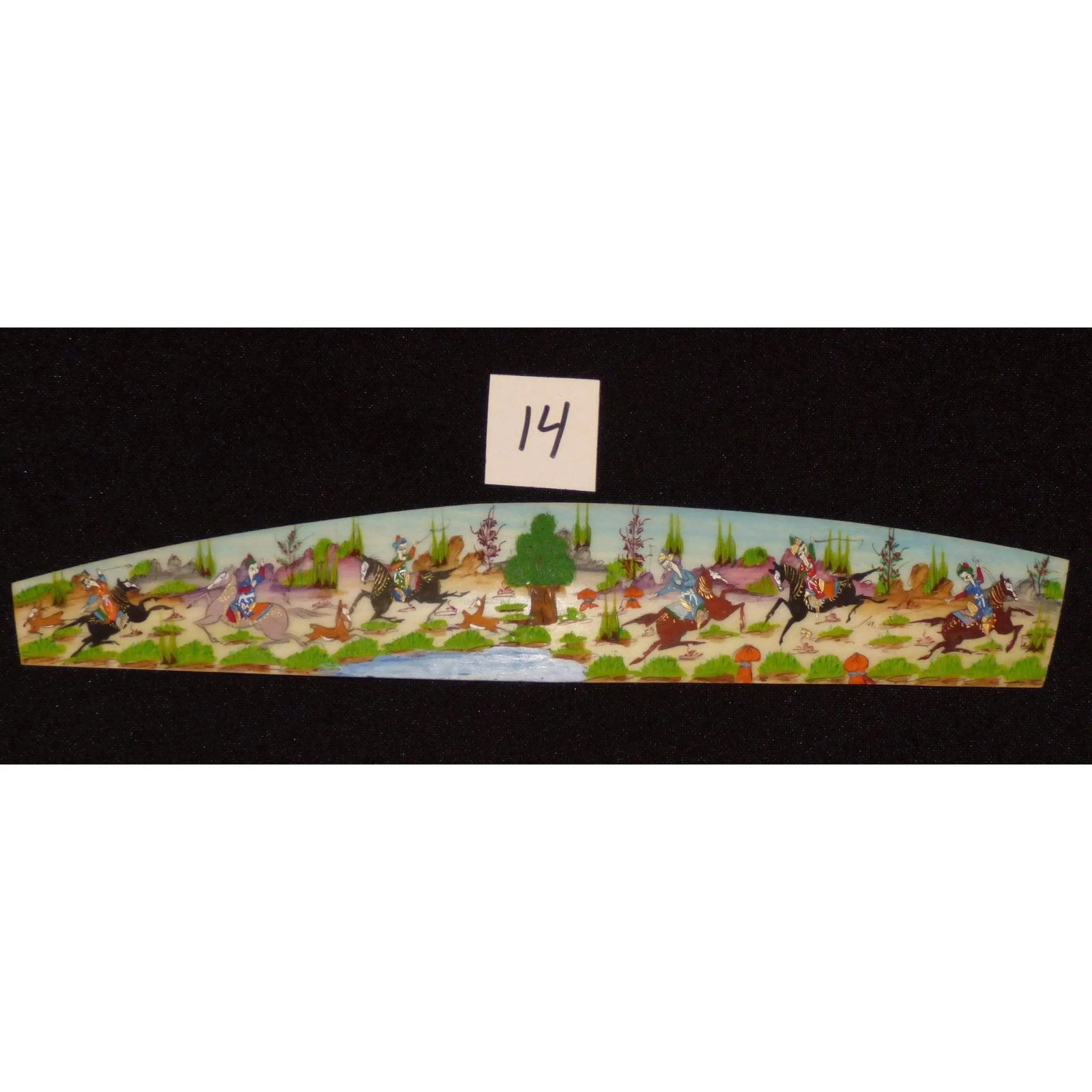 Persian Wall Art Miniature On Bone Painting Fine Art Handmade Ready For Home Decoration 9" X 2": ABCPM0167 Persian wall art miniature on bone painting fine art Handmade Ready for Home Decoration. We only professionally do hand-paint canvas Bone painting, can manage all kinds of style, like portra
