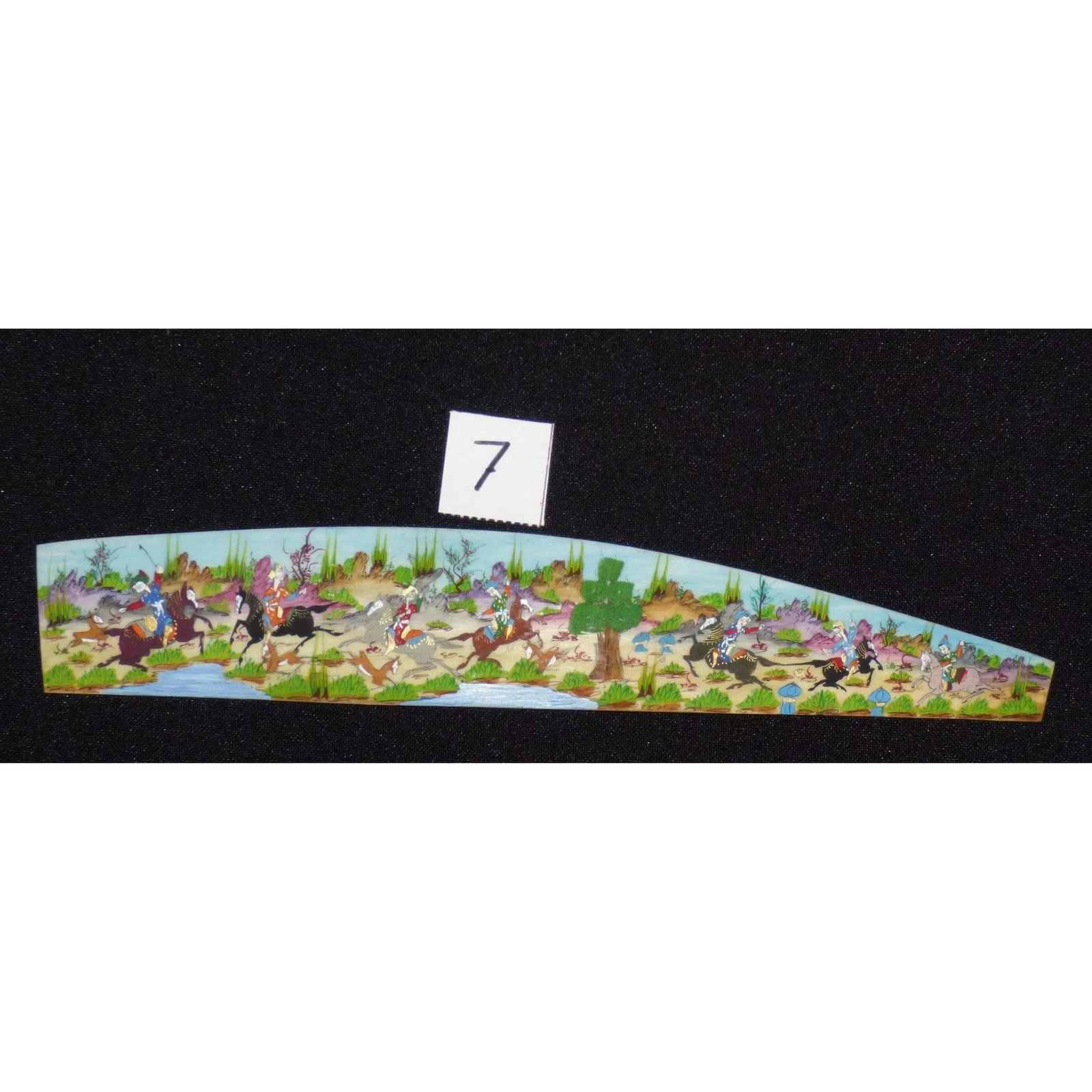 Persian Wall Art Miniature On Bone Painting Fine Art Handmade Ready For Home Decoration 9" X 2": ABCPM0160 Persian wall art miniature on bone painting fine art Handmade Ready for Home Decoration. We only professionally do hand-paint canvas Bone painting, can manage all kinds of style, like portra