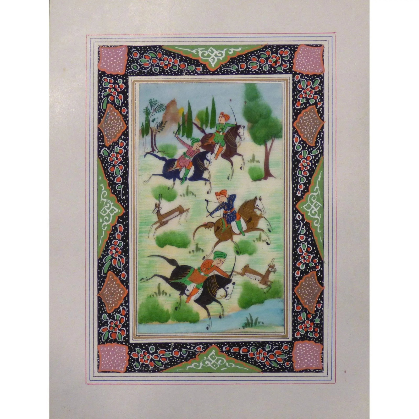 Persian Miniature Handmade With Unique Design And Colorful Authentic Art 7" X 9.5" Abcpm0138 (1 of 1)