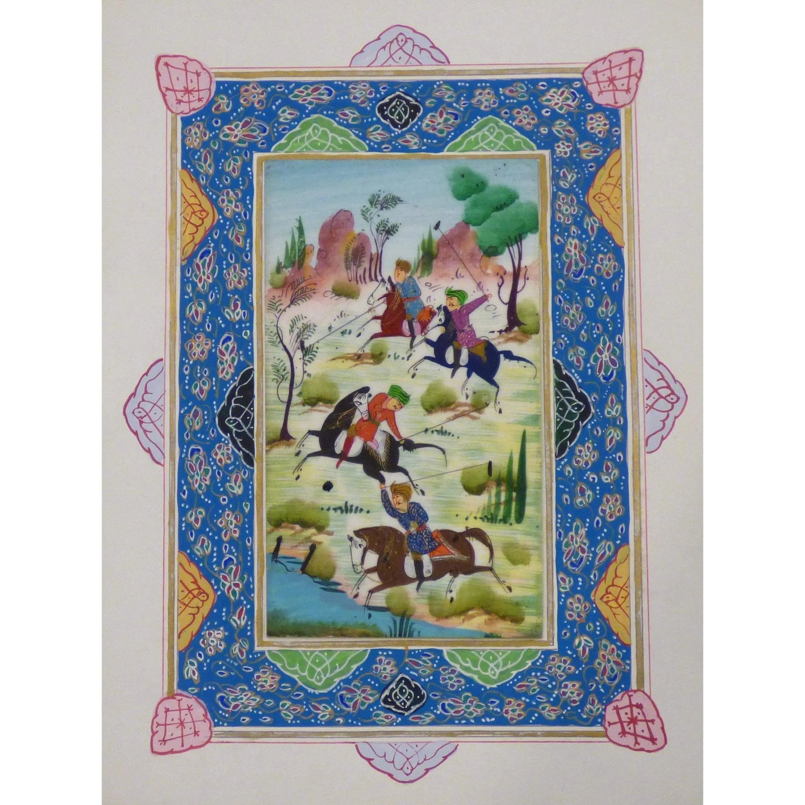 Persian Miniature Handmade With Unique Design And Colorful Authentic Art 7" X 9.5" Abcpm0116: ABCPM0116 Persian Miniature Handmade with Unique Design and Colorful ART. ABC Rugs Kilims is a professional home decors manufacturer. The high-quality Authentic Persian Miniature Handmade multicolored