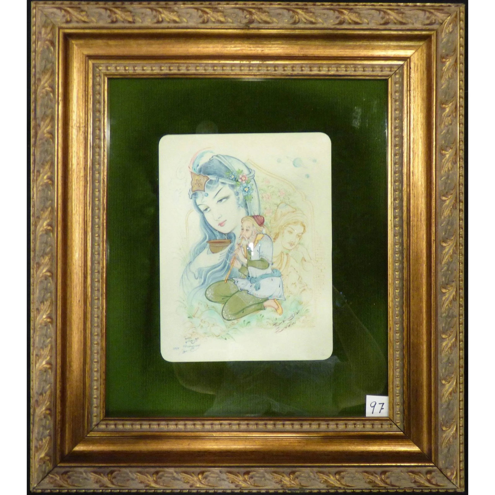 Persian Miniature Fine Art Handmade Painting Ready To Hang For Home Wall Art Decoration 21" X 18": ABCPM0250 Persian Miniature Fine Art Handmade Painting Ready to Hang for Home Wall Art Decoration. We only professionally do hand-paint canvas Miniature Fine Art Handmade Painting, can manage all kind