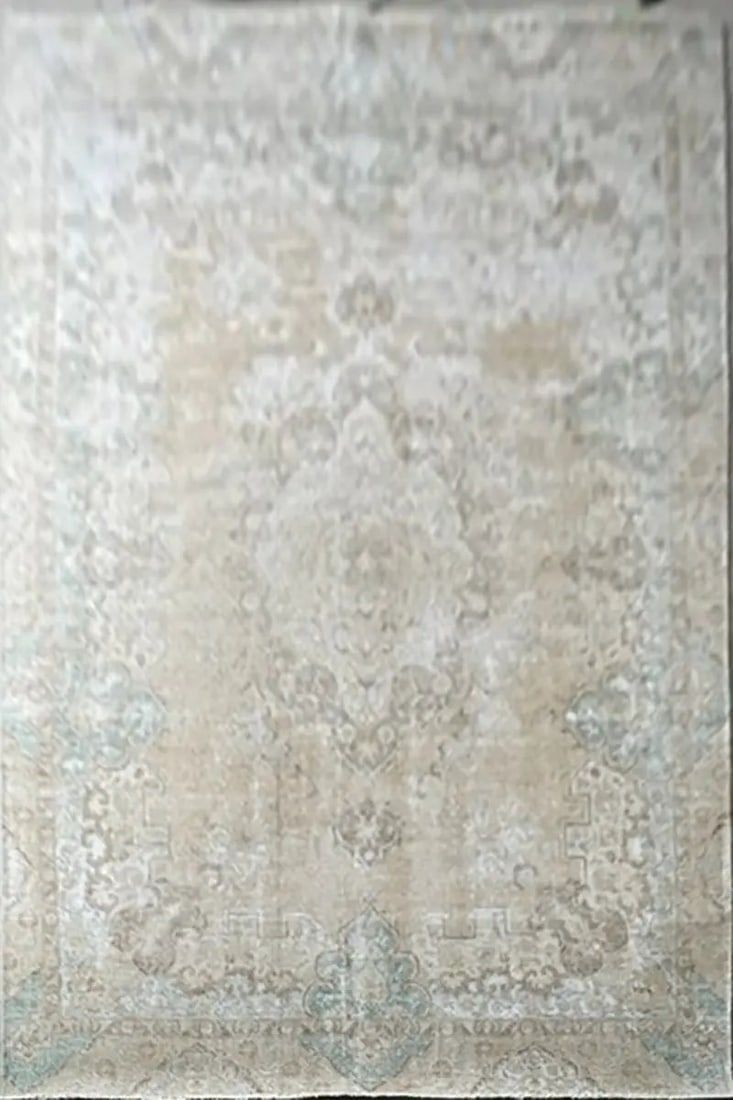 One Of The Kind Hand Knotted Persian Rug 12'2" x 8'8" R15443: ? Ethereal Light: One-Of-A-Kind Hand Knotted Persian Rug Item ID: R15443 | Grand Scale: $12'2" \times 8'8"$ ? The Essence of Understated Opulence This