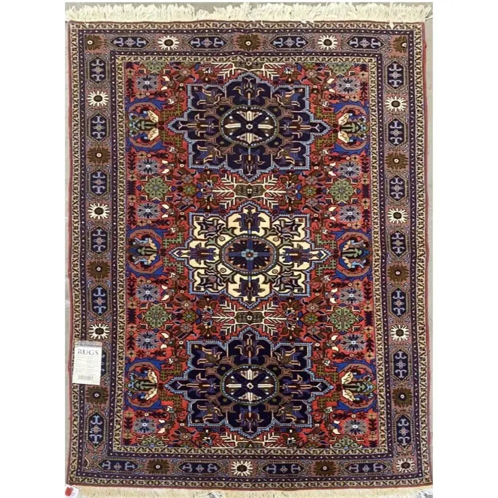 One Of The Kind Persian Ardabil Rug 6'6" x 4'7": ABC Rugs Kilims Collection Hand Knotted Wool And Silk Persian Ardabil Medallion Design Rug Size 6'6''X4'7'' Rr11563 Hand knotted and meticulously crafted by Persian artisans, this stunning Hand Knotte