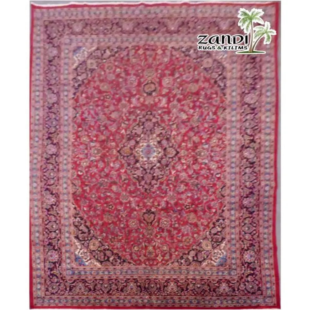 One Of The Kind Persian Mashad Rug 12'7" x 9'5": ABC Rugs Kilims Collection Hand Knotted Mashad Wool/Cotton Iran Rug Size 12'7"X9'5" Rr10010 Abcr10010 Hand knotted and meticulously crafted by Persian artisans, this stunning Persian Hand Knotted Area