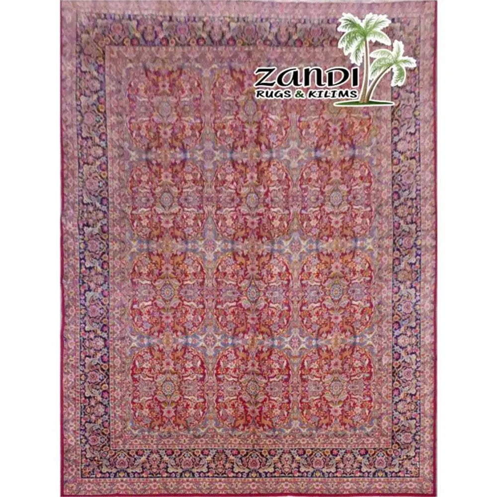 One Of The Kind Persian Kerman Rug 11'5" x 9'10": ABC Rugs Kilims Collection Hand Knotted Kerman Wool Iran Rug Size 11'5"X9'10" Rr10002 Abcr10002 Hand knotted and meticulously crafted by Persian artisans, this stunning Persian Hand Knotted Area Rug w