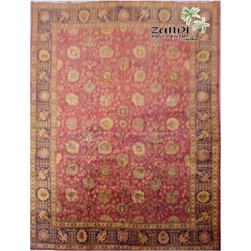 One Of The Kind Persian Tabriz Rug 13'3" x 9'9": ABC Rugs Kilims Collection Hand Knotted Tabriz Wool Iran Rug Size 13'3"X9'9" Rr10091 Abcr10091 Hand knotted and meticulously crafted by Persian artisans, this stunning Persian Hand Knotted Area Rug wi